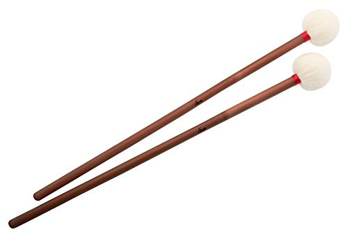 XDrum TB43 Paukenschlägel Paar (Bambusstiel, 43 mm Filzkopf, Länge: 38,5 cm)
