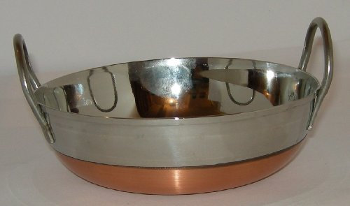 Poêle à frire avec base en cuivre double poignée 25,5 cm Base plate garantie de qualité