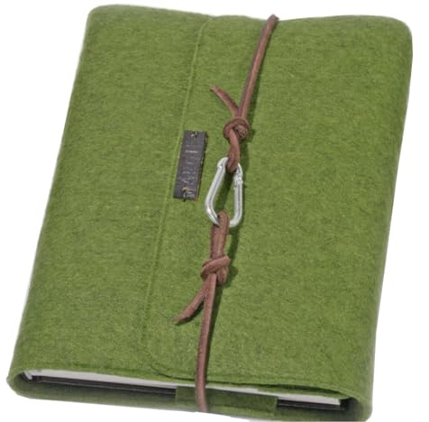 Kalender Hülle grün A5 personalisiert Name Filz Notizbuch Geschenk Büro