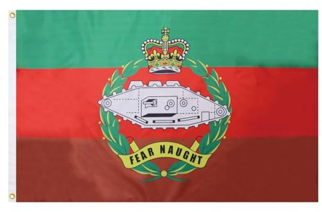 AZ FLAG Bandiera Royal Tank Regiment del Regno Unito 150x90 cm 2 Occhielli | Uso interno ed esterno bandiera decorativa RTR della British Army doppie cuciture e bordi rinforzati con occhielli metallici