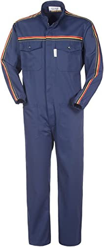 ROSSINI LANCELOT Tuta da Lavoro X Officina Collo Coreana Blu Gabardine Meccanico A41507 (S)