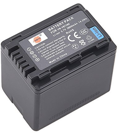 DSTE Ersatz Batterie Li-Ionen-Akku Compatible für VBT380 und Panasonic HC-V210,HC-V520,VW-BC10E,HC-W580,HC-V750,HC-WX970,HC-V710,HC-V720 Digital Kamera Camcorder