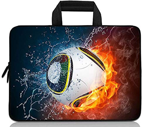 11 11.6 12.1 12.1 12.1 12.5 Laptop Carrying Bag Chromebook Case Notebook Ultrabook Bag Tablet Cover Neoprene Fit Samsung Google Acer HP Dell Lenovo Asus (11 11.6 12.1 12.2 pulgadas, Soccer Fire)