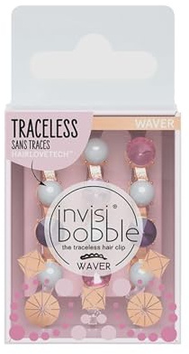Invisibobble Waver Haarklammer Haarnadel mit Perlen & Bunten Steinen für Mädchen & Damen, Haarschmuck Bunt, Limited Collection, 3 Stück