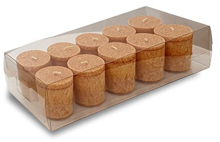 ONE GOODLIFE | Duftkerzen Geschenkset - Kerzen Set als Geschenk | 10 Stück Wachskerzen aus Stearin - Farbe Braun | Aroma-Kerzen zu Weihnachten oder für die Aromatherapie | (Spekulatius)