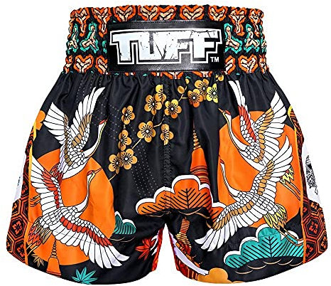 Tuff Sport Muay Thai-Shorts, Box-Shorts, traditionelle Stile, MMA, Workout, Kickboxen, Tuf-ms652-org, Groß