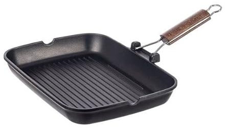 Antikars Grill Bistecchiera Con Manico Pieghevole 25x35 Cm