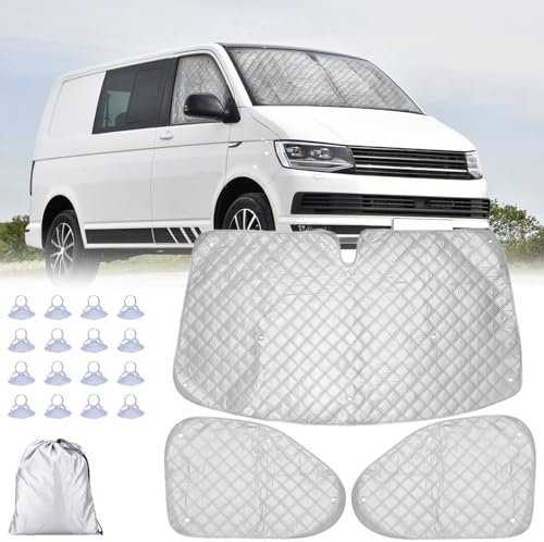 CICMOD Parasol para Parabrisas Juego de Protección de Parabrisas para T5 T6 Cubierta Pantalla Ventana Delantera térmicas internas Protección Solar