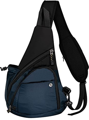 Long Keeper Leichte Brusttasche Groß Schultertasche Damen Herren, Sling Bag Wasserdicht Schulterrucksack Crossbody Umhängetasche Rucksack für Reise Outdoor