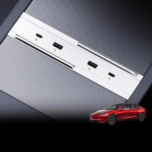 ZUMAHA HUB USB à Charge Rapide 65w, pour Tesla Model 3 Highland 2024 Station D'extension, Contrôle Central, Shunt Charge, Accessoires Voiture