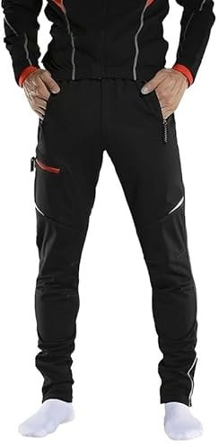 DFJOENVLDKHFE Herren-Fleece-Sport-Reflektorhose, Winter-Radhose, warme Fahrrad-Reithose, Laufbekleidung (Color : YPK009-1, Size : XXXL)