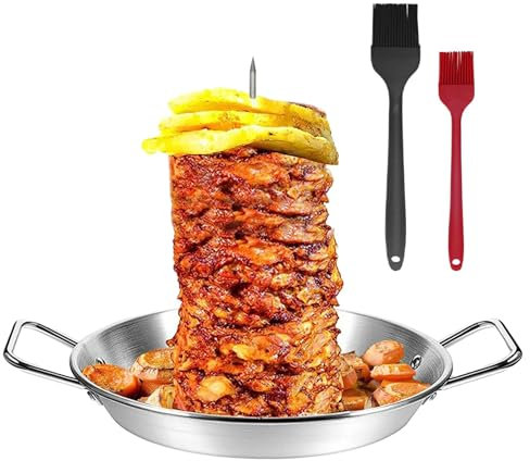 Dönerspieß Edelstahl Vertical Skewer Ofen Kebab Ständer Al Pastor Spieß Ständer BBQ Vertikaler Gyros Spieß Grill Mit Abnehmbaren Spikes, QOWM1JX5BZ55H1SKV2M