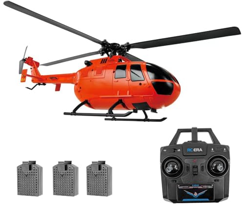 Sunydog RC Hubschrauber RC Drone Single Propeller Ohne Querruder 6-Achsen Kreiselstabilisierung RC Flugzeug Höhe halten Spielzeug für Jungen Mädchen Erwachsene 3 Batterien