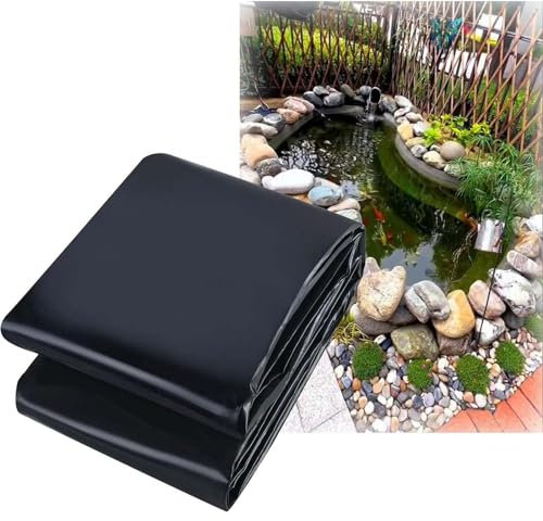 Generisch Teichfolie Schwarze Teichfolie Gartenteich Teichfolie Springbrunnenmembran für Fischteiche Springbrunnen Wassergarten und Wasserfall Wasserfall Gebäude Aquakultur Brunnen ,Schwarz,200*300cm