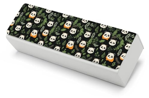 Panda Head Pattern Cute Portable Glasses Case Hard Shell Eyeglasses Protection Pouch Eyeglass Cover Box for Men Women