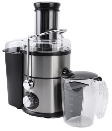 Estrattore di Succo Centrifugo Robot da 4 in 1 Frullatore Multifunzione SUS da 800 W Spremiagrumi Centrifugo con Scivolo di Alimentazione da 3,3 Pollici per Frutta Verdura