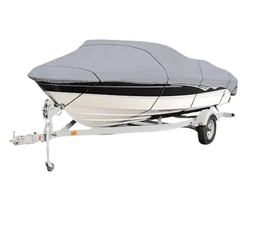 XIUsheUA Copertura per Barca Telo Copri Barca Protezione Esterna for Yacht Telo Copri Barca Impermeabile Tessuto Anti-riflesso Argento Telone per Barca(17-19ft (600 X300cm))