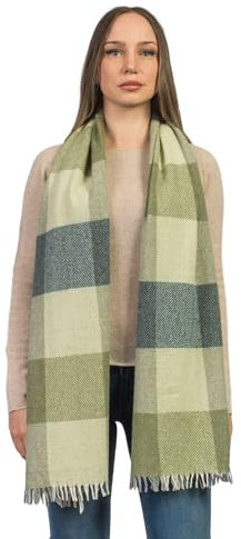 Dalle Piane Cashmere - Quadratischer Schal aus gemischtem Kaschmir, Made in Italy - Herren/Damen, Farbe: Grün, Einheitsgröße