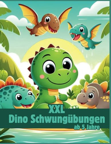 XXL Dino Schwungübungen, Vorschulbuch ab 5 Jahre
