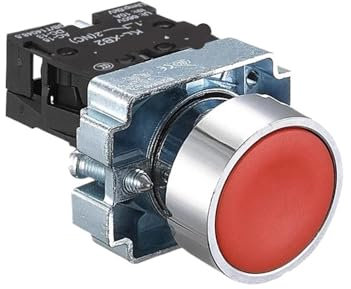 Interruttore a pulsante in metallo serie XB2 Ripristino automatico Testa a fungo piccolo Sedile centrale Arresto di emergenza Manopola da 22 mm Avvio a chiave Accensione graduale(XB2-NO)