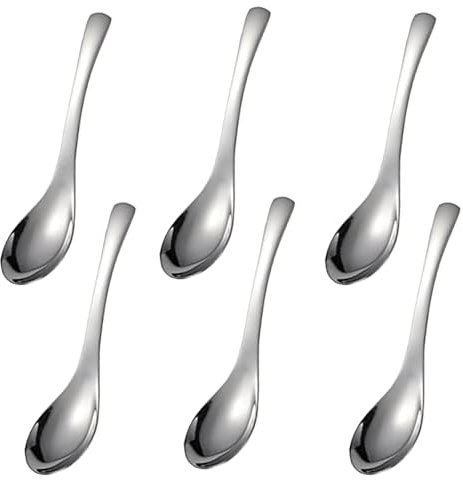 OYIWINMI 6 Stück asiatische suppenlöffel ，chinesische suppenlöffel Set für Ramen, Salate, Curry, Cremige Dessertsund Warme Gerichte
