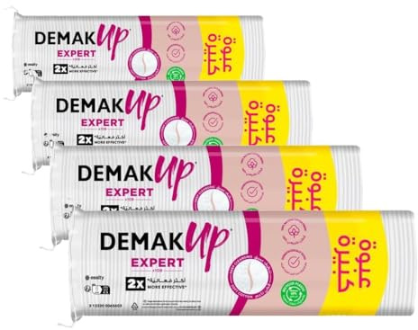 Demak'Up Expert - 108 discos de algodón desmaquillantes, 5, 6 x 5, 6 x 27, 5 cm (Paquete de 4)