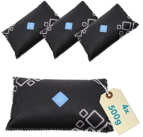 4er Set Feuchtigkeitskissen für Auto Entfeuchter Extra Stark Luftentfeuchter Auto Entfeuchter Kissen wiederverwendbar Autoentfeuchter Feuchtigkeitskissen 4 x 500 g