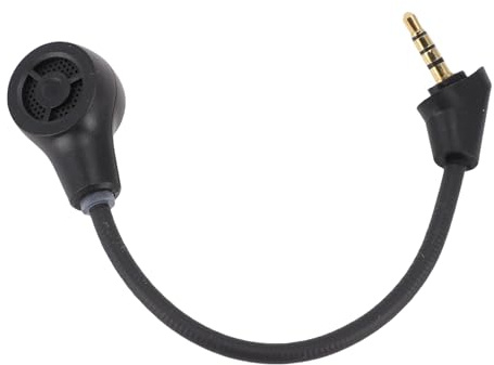 Headset Microphone, 3.5mm Detachable Replacement Headset Mic for Cloud Wireless Gaming Headset with Flexible Boom Design