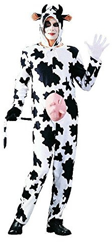 Foxxeo Kuh Kostüm für Erwachsene Damen und Herren Tierkostüm Overall Jumpsuit Größe XXXXL