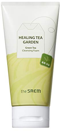 THESAEM Healing Tea Garden Greenn Tea Reinigungsschaum 150ml - Milder Feuchtigkeitsspendender Gesichtsschaum, für strapazierte & trockene Haut Grüner Tee Reinigungsschaum