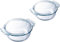 Pyrex 4 in 1 Set of 2 Casserole Dishes 1.6L Borosilicate Glass Wide Handles Steam-Cooking, Microwave, Dishwasher Safe, Made in France
