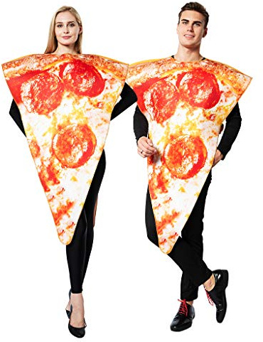 EraSpooky Unisex Essen Lebensmittel Pizza Kostüm Halloween Party Karneval Fastnacht Faschingskostüme für Erwachsene Herren Damen