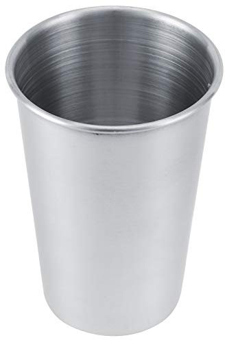 Zerodis Bicchieri in acciaio inossidabile, boccale di birra Bicchiere da pinta da 16 once (1 confezione) - Bicchieri d'acqua in metallo infrangibili impilabili per casa, campeggio all'aperto