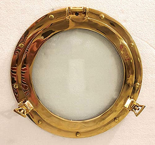 Ojo de buey náutico marino colgante en la pared ojo de buey dorado redondo ventana de buey vidrio latón ventana espejo decoración de pared ojos de buey