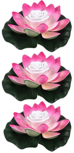 Solarleuchte 18cm LED Lotus Laterne Wasserlaterne Schwimmlaterne Solarlampen für außen Wasserdichte Garten Pool Licht Teichlicht Künstliche Seerose Licht für Garten Schwimmbad Brunnen Aquarien