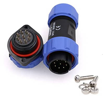 ZBLZGP WEIPU SP21 9 Pin Industrial Plastic IP68 Male Plug Female Socket Waterproof Connector Flange Cable Wire Aviation Connectors SP2110/P+SP2113/S