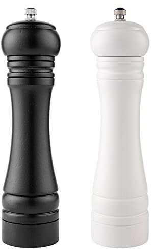 Hölzernes Salz und Pfeffermühlen Set Keramik Gewürzmühlen Zuhause Küche Geburtstag Einweihungsge Schenke, 22 X 5,5 Cm