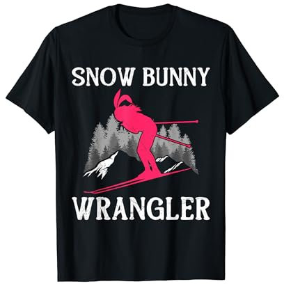 Snow Bunny Wrangler Skihasen Skihäschen Skipiste Damen T-Shirt