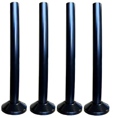 Lokatall Black Radiator Pipes & Shroud Kits, 4 Pairs Plastic Radiator Pipe Cover 16mm x 200mm Pipe Central Heating Clip On Covers Radiator Accessories for Gas Pipes Wall Pipe Tube Decoration