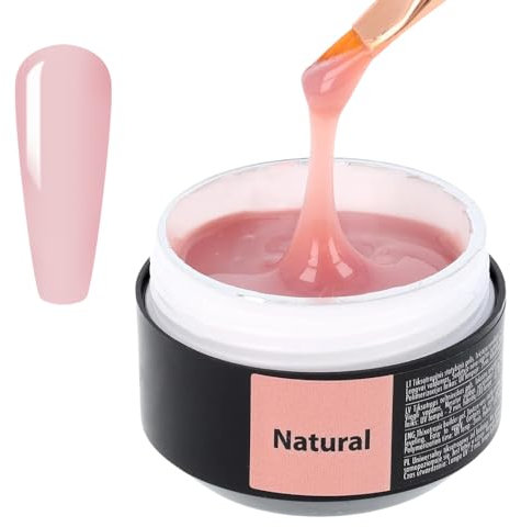SINCERO SALON Builder Gel Solid - Natural 4in1 For Nails Strengthening, Protecting and Extensions - Long Lasting UV LED Nail Gel - 15ml