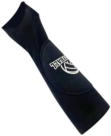Qianly 2 Stück Volleyball Armmanschetten, Armschienen, Ellenbogenstütze, Armwärmer, Sport Armschützer für Laufen, Arbeit, Männer, Schwarz