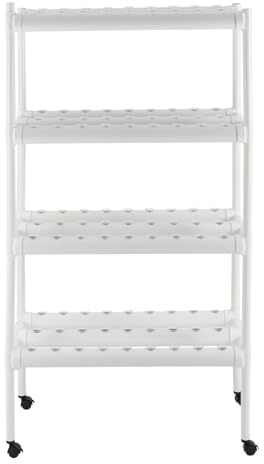 Dettchan Kit per coltivazione idroponica, bianco, impianto idroponico, di coltivazione idroponico, con cesti per la casa, il giardino, 89 x 36 x 144 cm