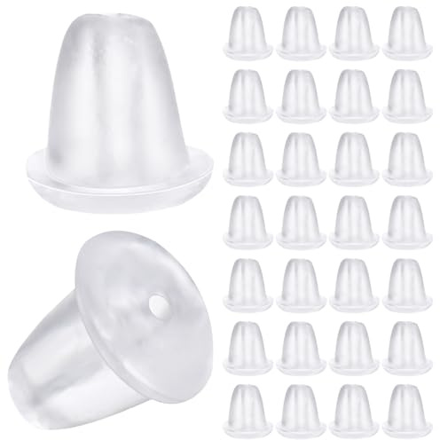 Juego de 400 piezas de tapones de goma para aretes, suaves y transparentes, de silicona hipoalergénica, tapones de embrague tipo bala, para anzuelos, aros