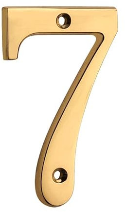 SQIANKUN Numero Civico Esterno Numero civico in Ottone, Numeri for Porte di Appartamenti, Numero di casa, Targa for segnaletica Esterna Solida Numeri Civici Esterni(7)