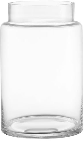 KAYLETIN Large Glass Vase, Clear Glass Vase for Flowers, Large Flower Vases for Bouquet, Tall Wide Mouth Vases for Home, Wedding, Living Room, Office Decor, Wedding, Coffee Table, 23CM