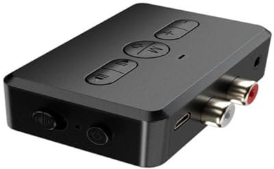 VILLCASE Kabelloser Audioadapter Funküberträger und Empfänger für Tv-Headset mit Netzteil und Micro-USB-Kabel Kompatibel mit Mobiltelefonen und Anderen Geräten
