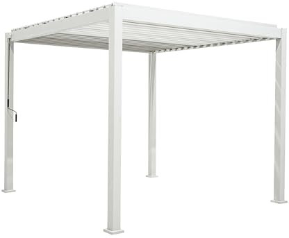 Green Spirit Lamellendach Pergola Mirador Classic 3x4 - Weiß, Aluminium, 300x400x250 cm - Lamellen Pavillon, Garten Terrassen Überdachung