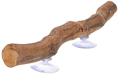 WEKAMOS Reptile Wooden Stand Rack for Climbing Suction Cup Type Grapevine for Bearded Dragons Lizards and Reptiles Compact and Safe Design for Fun Exercise Terrariums
