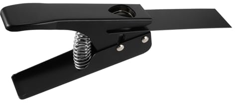 Eisen Gitarrenplektrum Locher für Selbstgemacht Plektren, Schwarz, Elegant | Rutschfest, Standard Lochdesign, mit Silikonpad, Angenehm in Hand, Fleckenresistent, für Picks