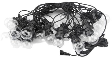 Luci per alberi di Natale, Ghirlanda luminosa a forma di sfera con multicolore, decorazione for esterni da 8 m/13 m/24 m(Clea Bulb,UK-13M 20BULBS)